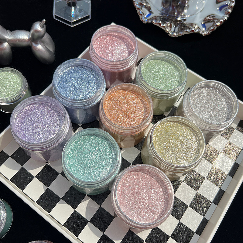 Glitter Powder Resin - マーメイドダイヤモンドグリッターマイカパウダー、ネイルアート用の光沢のあるオーロラ顔料、エポキシ樹脂シェイカーDIY手作りクラフト用品