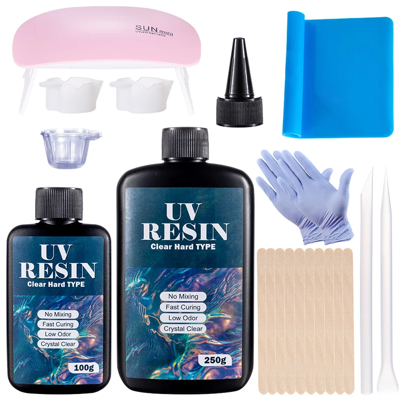 Uv Resin Clear Hard - ハード UV 樹脂接着剤キット 高速硬化エポキシ樹脂 UV 接着剤