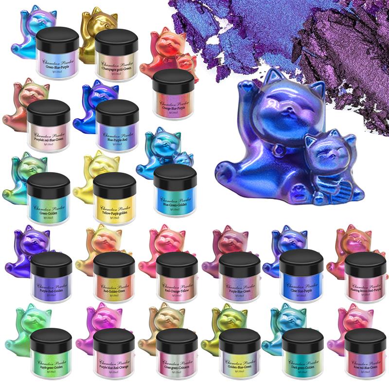Glitter Powder Resin - 魔法の色あせた真珠のパウダー,カメレオン,レジン,エポキシ,ジュエリー作りのためのクリスタルモールド,3g