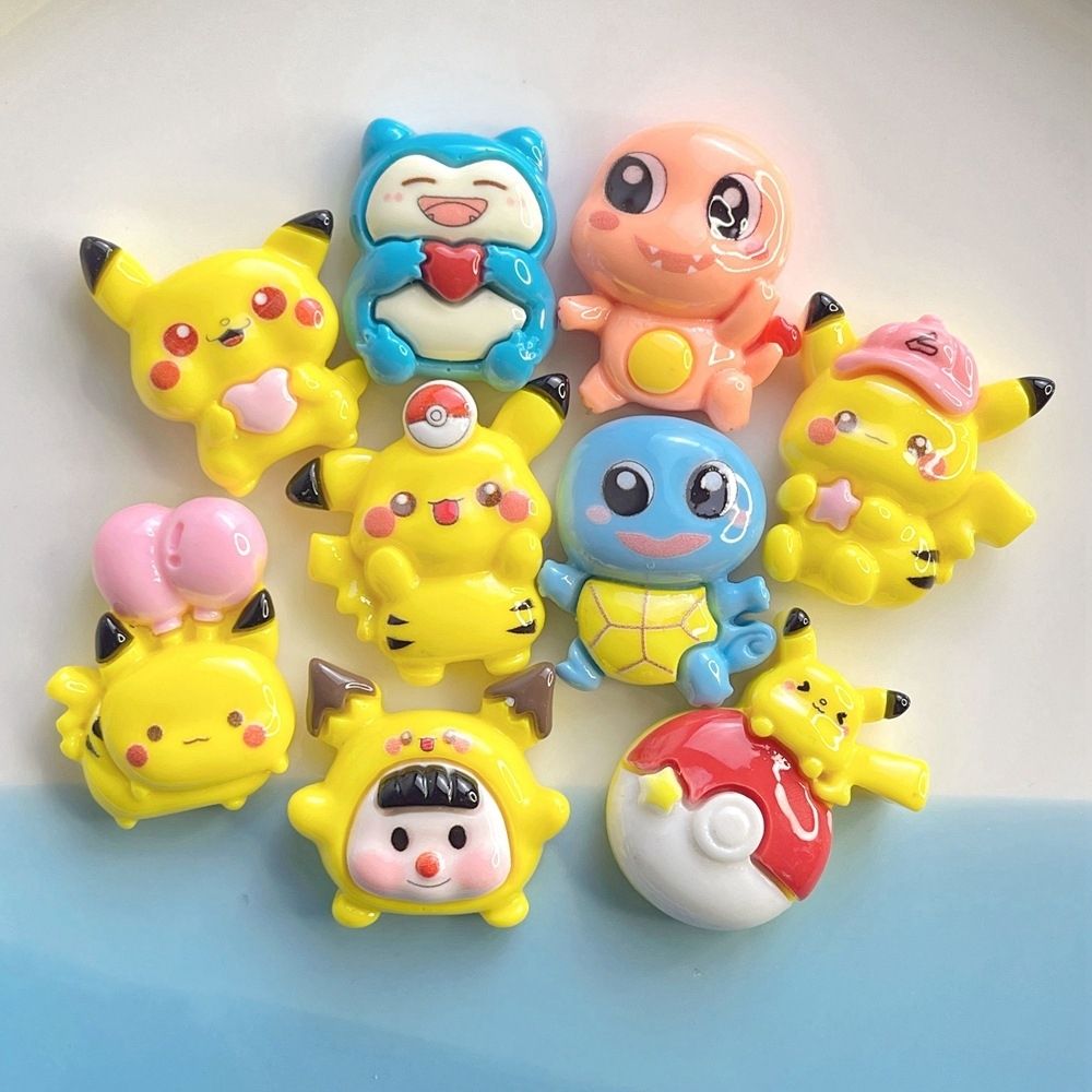 Resin Art Materials - 新しいDIYクラフト材料、漫画ポケモン用、樹脂製アクセサリー、カビゴン、ヒトカゲなどの小物など