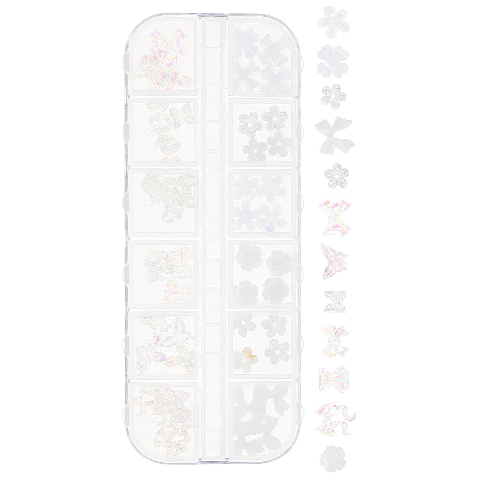 Resin Art Using Flowers - ネイルアート DIY チャーム樹脂フラワーリボン装飾女の子のためのファッショナブルでユニークなネイルデコレーション日常使用クリスマス新年マニキュア