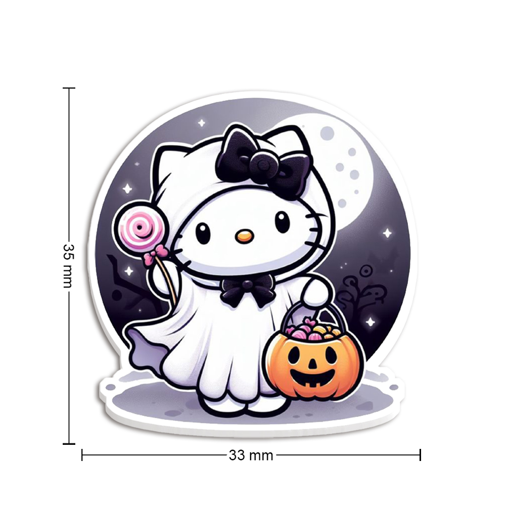 Resin Art Materials - 10個/ロット サンリオ ハロウィン ハローキティ レジン製 平面透明グリッターアクリル