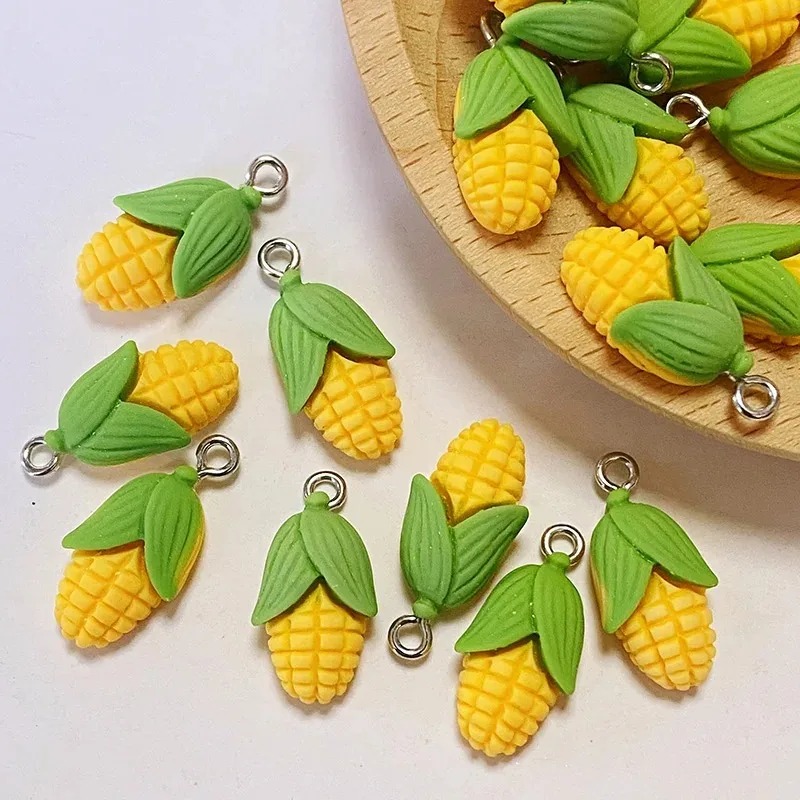 20個入り 面白いミニコーン野菜樹脂チャーム 人工食品ペンダ - Resin Art Materials のレビューと価格