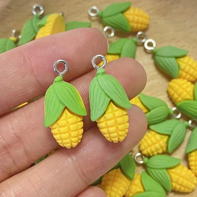 20個入り 面白いミニコーン野菜樹脂チャーム 人工食品ペンダ - Resin Art Materials のレビューと価格