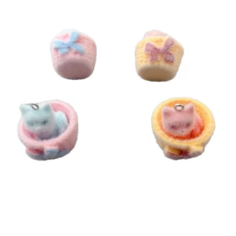 4個入り3Dぬいぐるみ樹脂製猫ペンダント、DIYジュエリー製 - Resin Art Box のレビューと価格