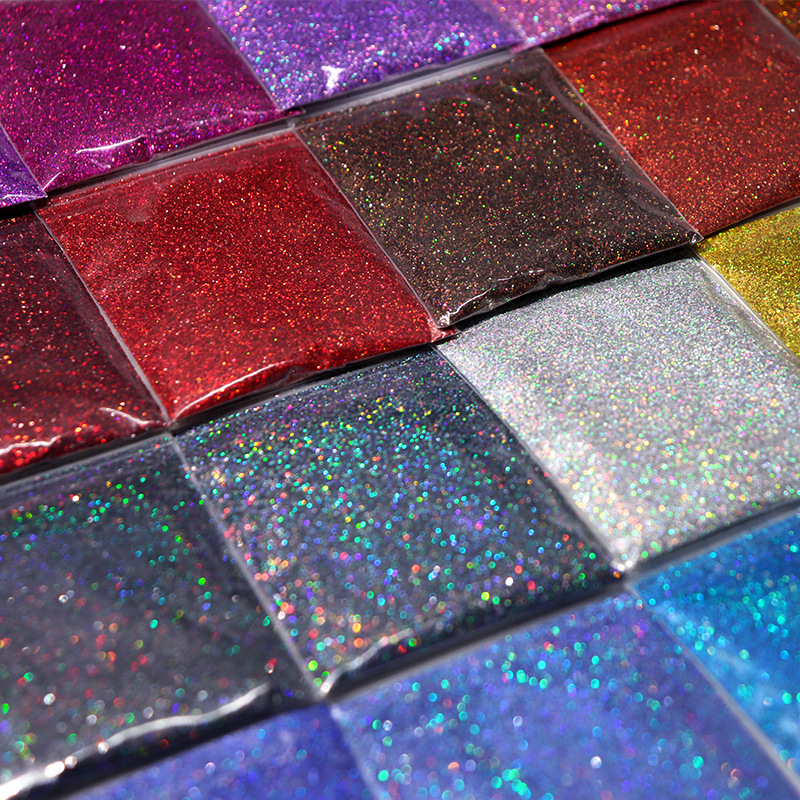 10 グラム/バッグホログラフィックファイングリッターパウダ - Glitter Powder Resin のレビューと価格