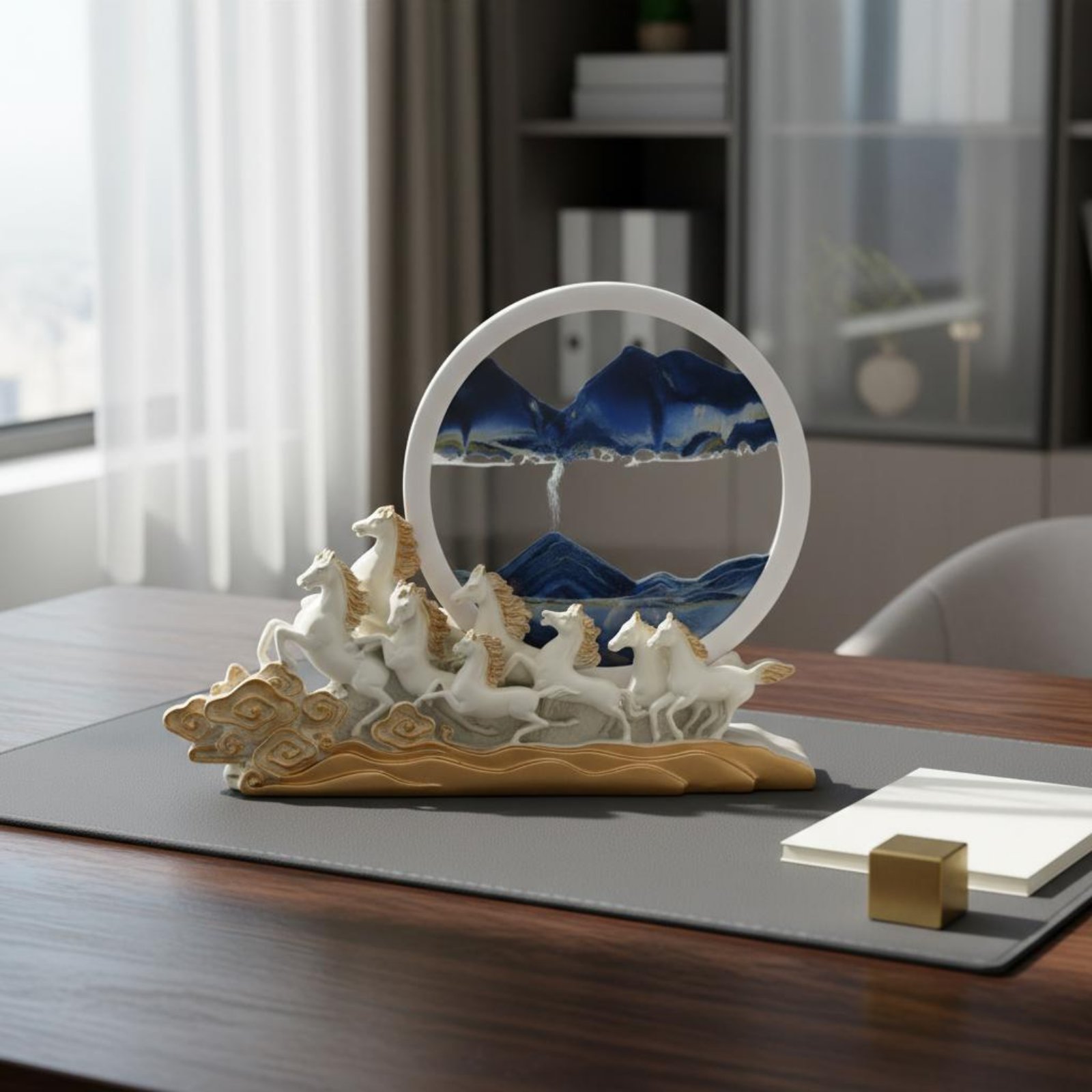 砂絵馬飾りギフトアイデア、疾走する馬の彫刻、家の装飾、樹脂製 - Resin Art Design Ideas のレビューと価格