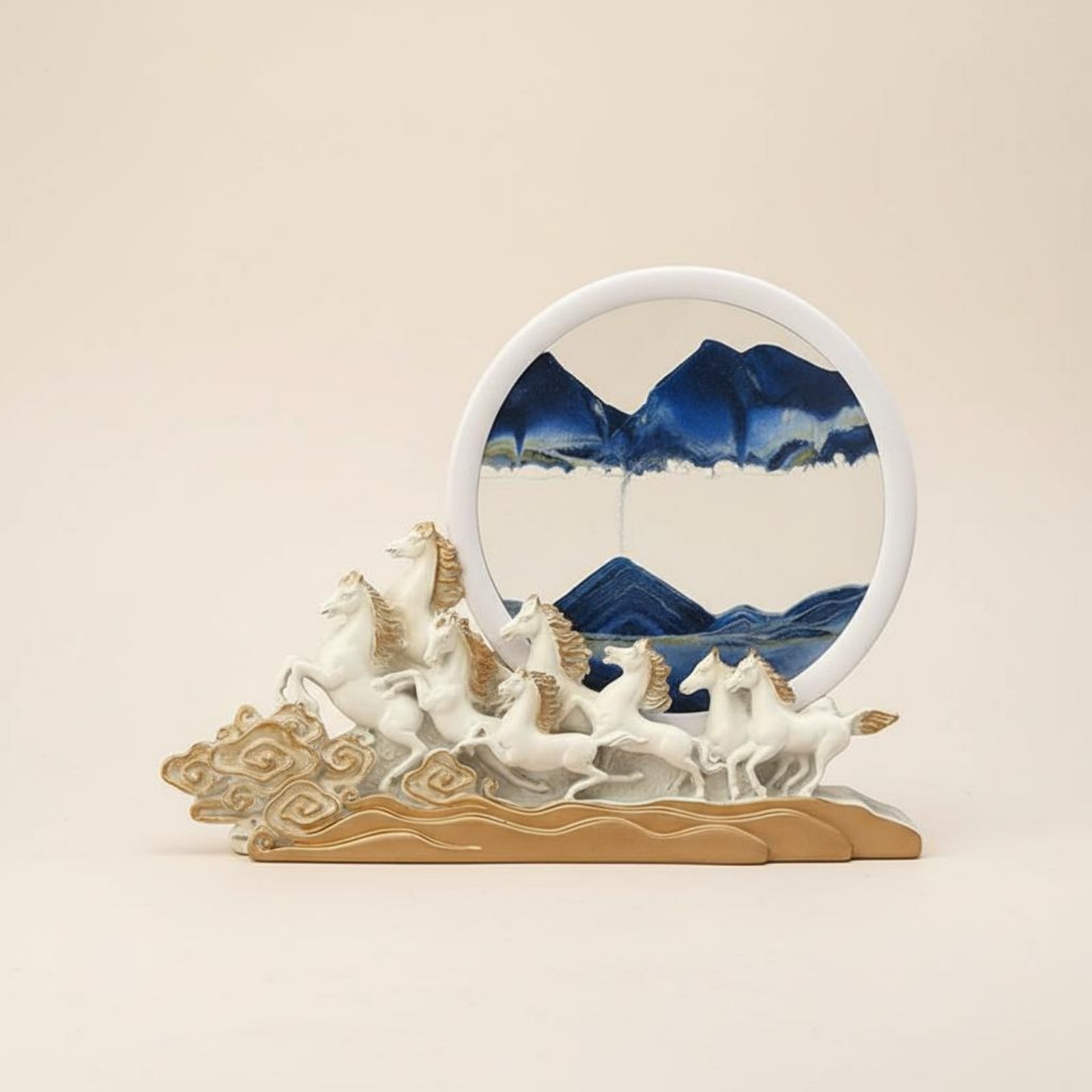 砂絵馬飾りギフトアイデア、疾走する馬の彫刻、家の装飾、樹脂製 - Resin Art Design Ideas のレビューと価格