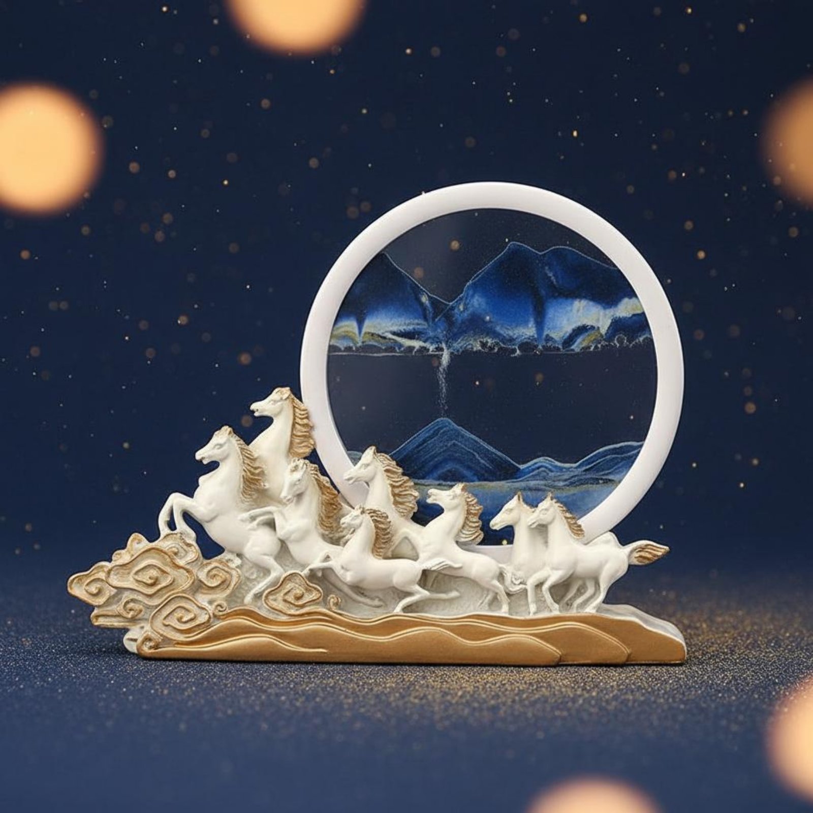 砂絵馬飾りギフトアイデア、疾走する馬の彫刻、家の装飾、樹脂製 - Resin Art Design Ideas のレビューと価格