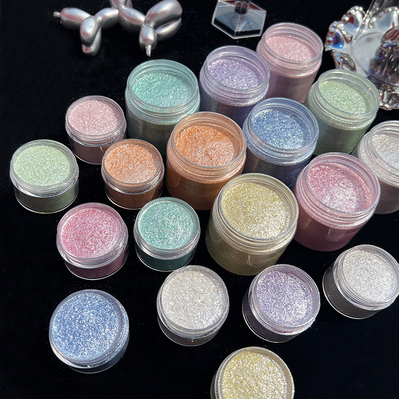 マーメイドダイヤモンドグリッターマイカパウダー、ネイルアート - Glitter Powder Resin のレビューと価格