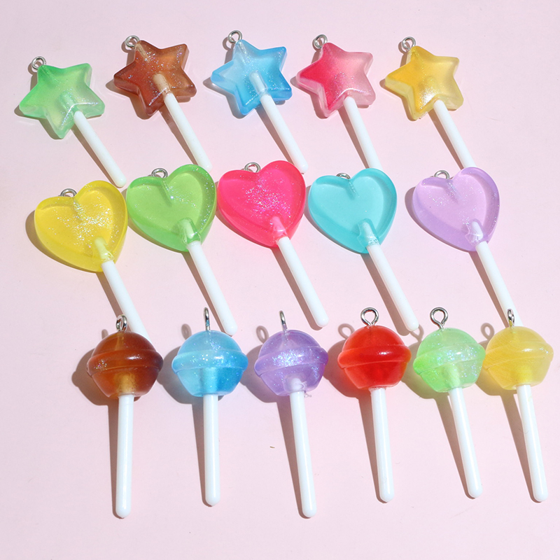 10個入り混合色樹脂かわいいケーキ花レインボーロリポップチャ - Resin Art With Flowers のレビューと価格