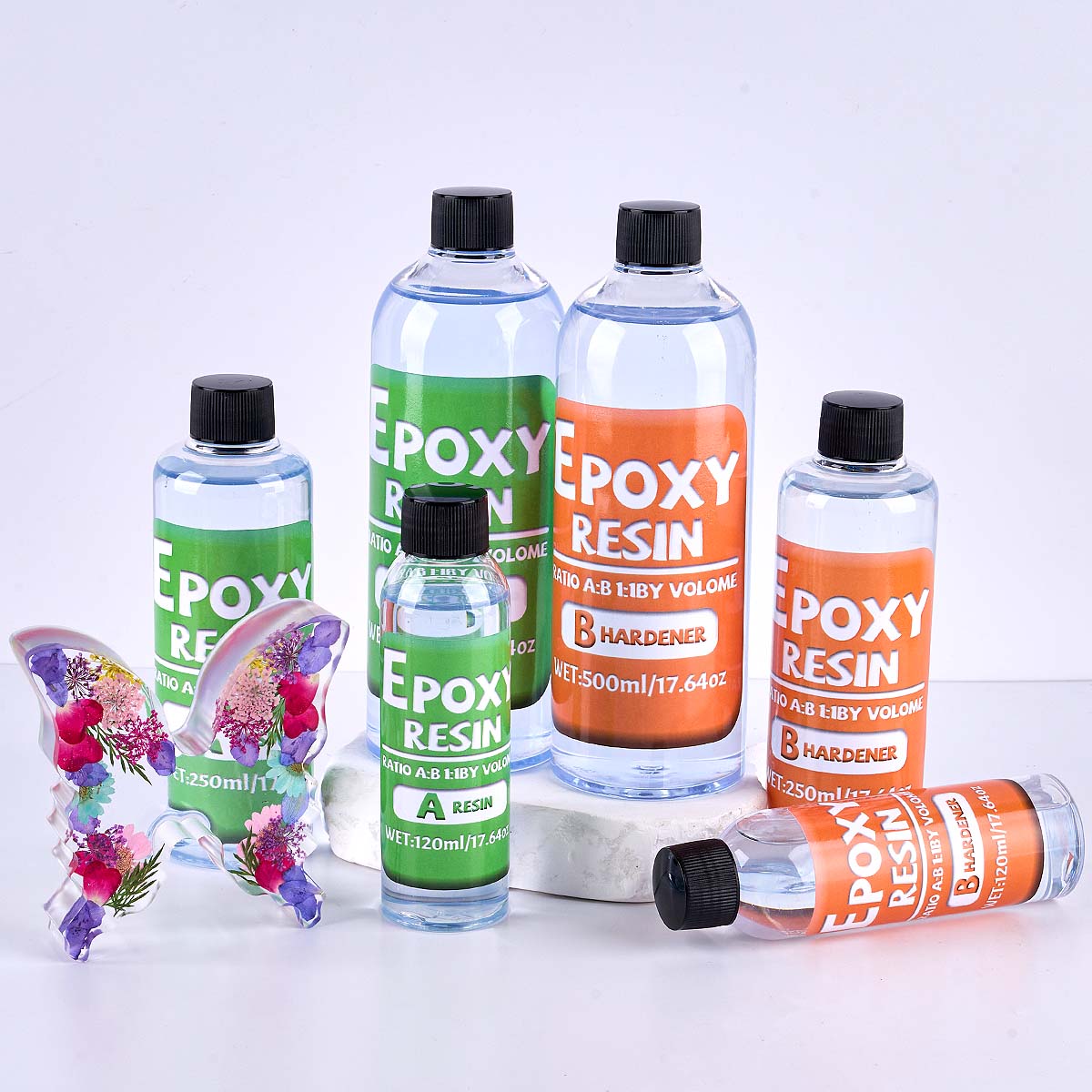 1:1 比エポキシ樹脂キット黄ばみ防止新配合クリスタルクリア - Resin Art Epoxy のレビューと価格