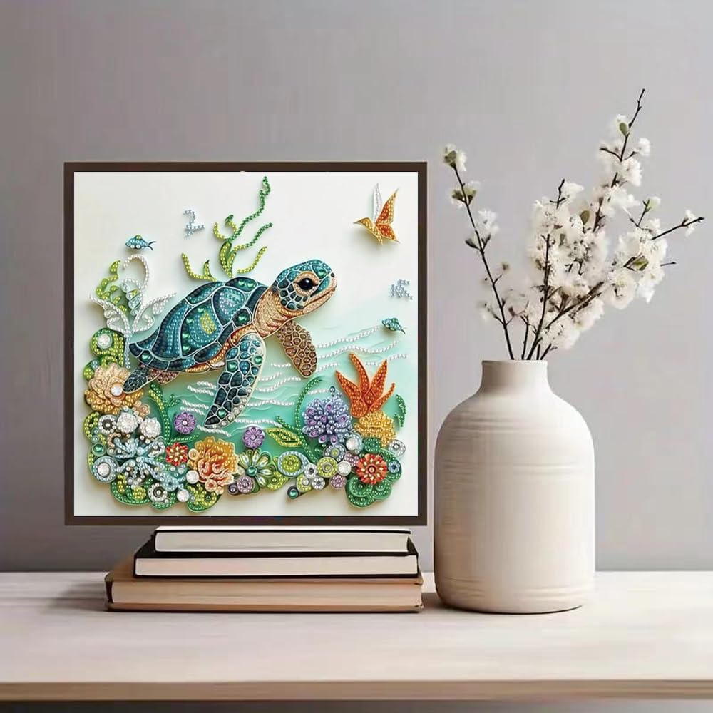 海亀動物ダイヤモンドペインティングキット 大人初心者向けDI - Resin Art Of Flowers のレビューと価格