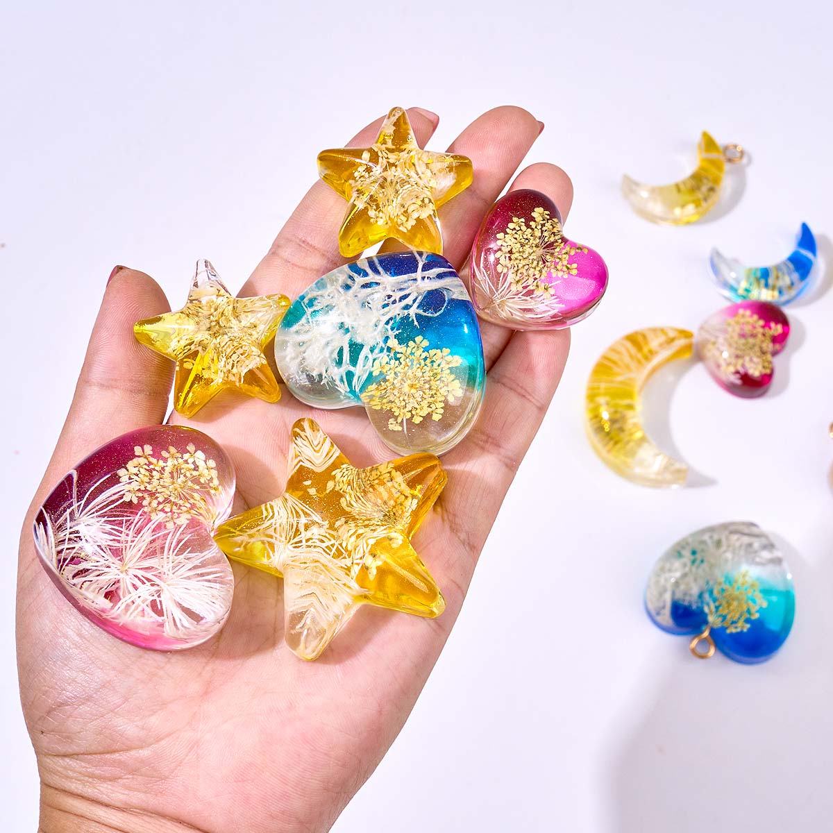 ハートスタームーンペンダントシリコンモールド DIY エポキ - Resin Art Epoxy のレビューと価格