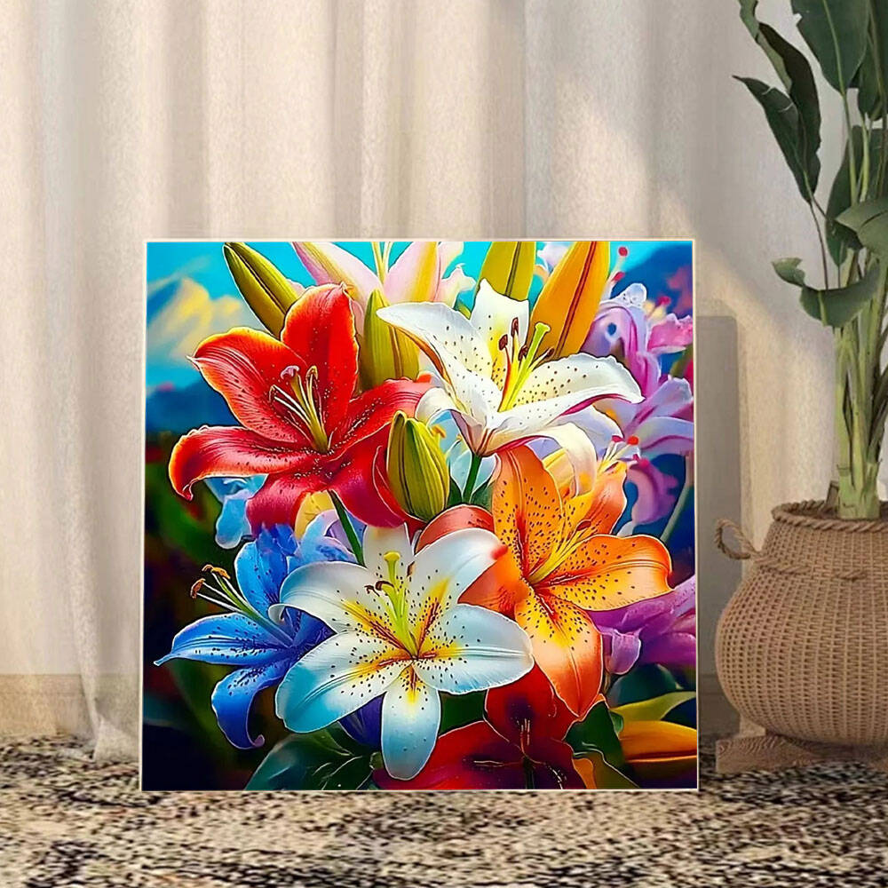 HUACAN-イルカの空のダイヤモンド絵画,海と夕日の刺em - Resin Art Wallpaper のレビューと価格