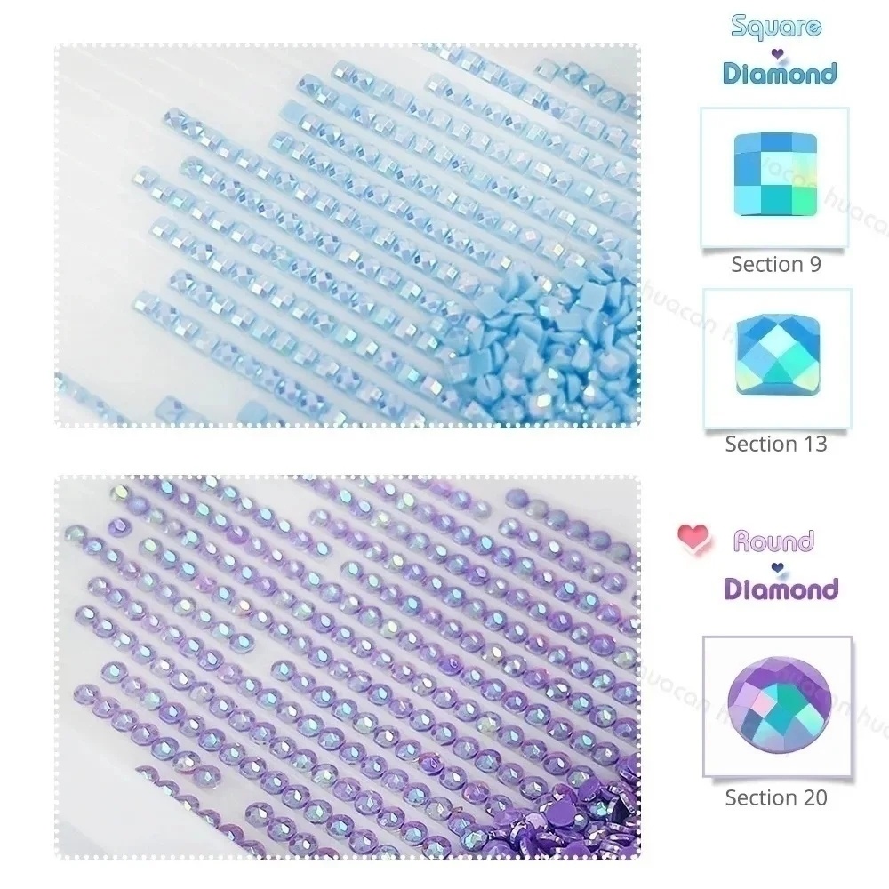 ダイヤモンド絵画Huacan-5d,家の装飾,動物,カエル, - Resin Art Wallpaper のレビューと価格