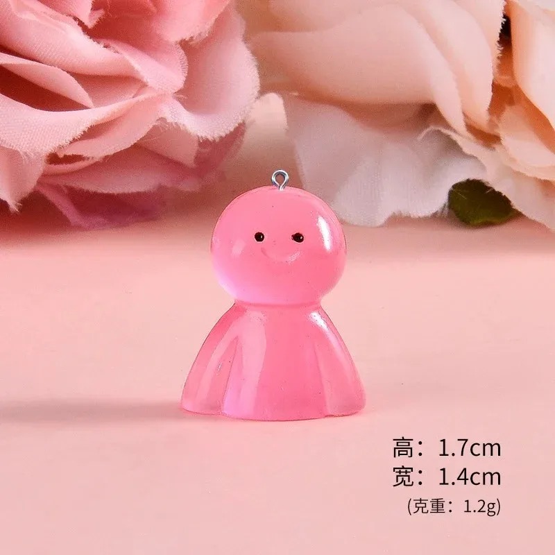 10 個暗闇で光る漫画人形樹脂チャーム発光ペンダント DIY - Resin Art Materials のレビューと価格