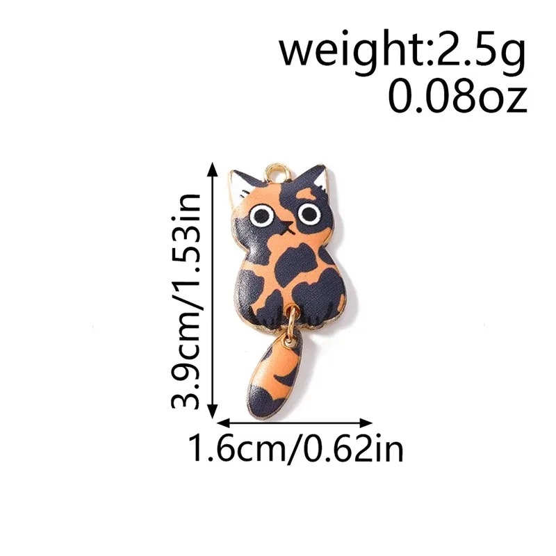 10 個 16 × 39 ミリメートルかわいい漫画猫樹脂チャ - Resin Art Box のレビューと価格