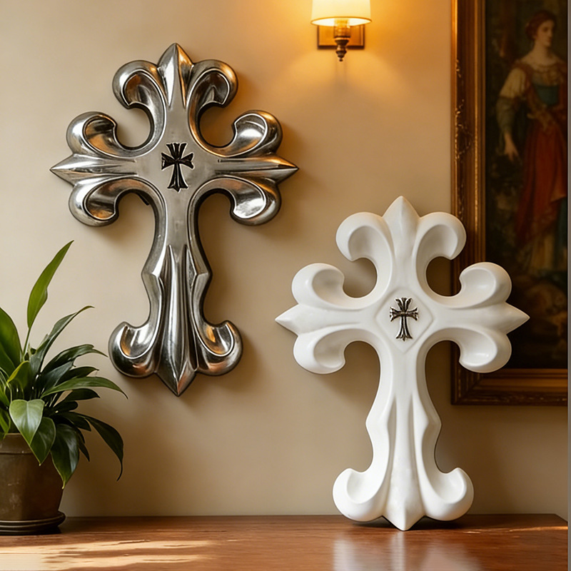 レトロクロス壁飾りゴシックスタイル樹脂製十字架装飾品ヴィンテ - Resin Art Hanging のレビューと価格