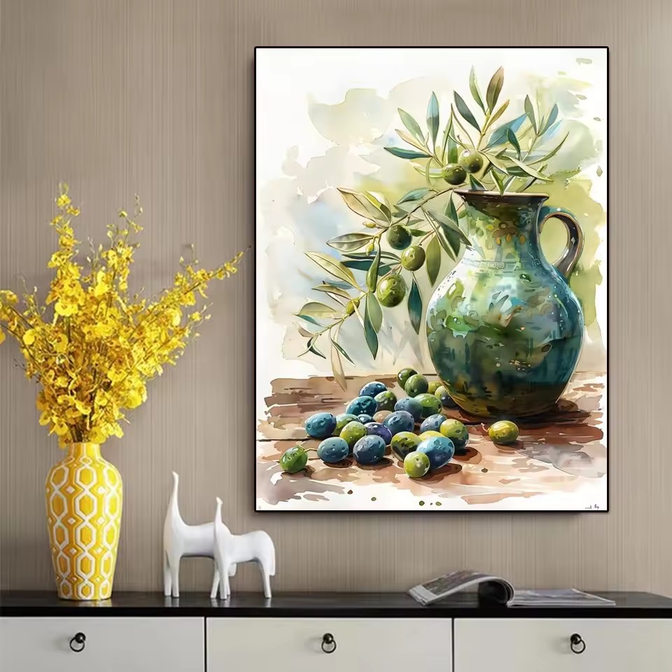 5D DIY ダイヤモンドアート絵画 新入荷 オリーブ、イチ - Resin Art Images のレビューと価格