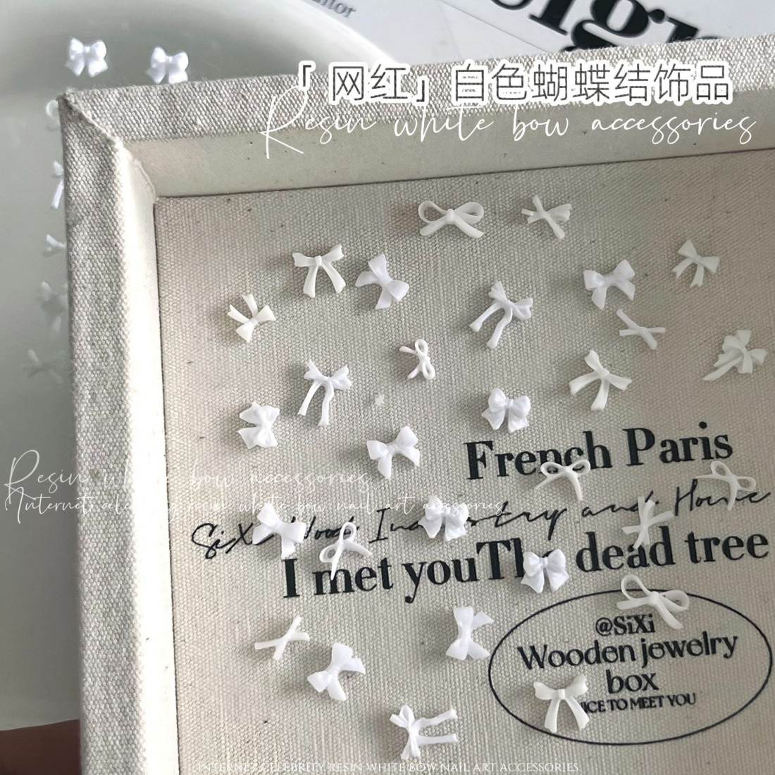YYM 50個入り ホワイトボウネイルアート：インスタ映えす - Resin Art Instagram のレビューと価格