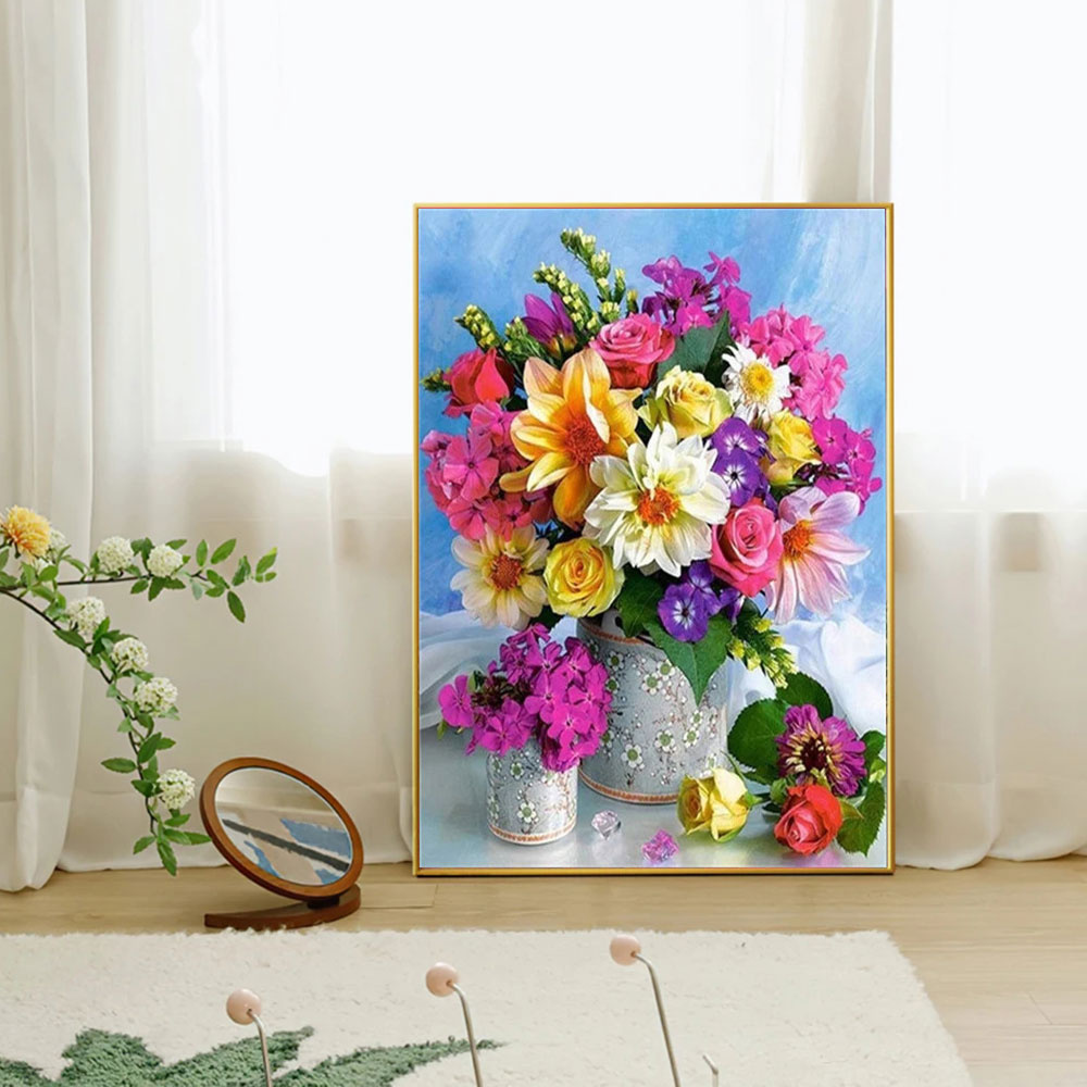 フルダイヤモンドモザイクフラワー 5D ダイヤモンドペインテ - Resin Art Of Flowers のレビューと価格