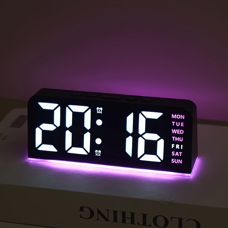 デジタル LED 目覚まし時計 デスクトップ置き時計 ナイト - Resin Art Watch のレビューと価格