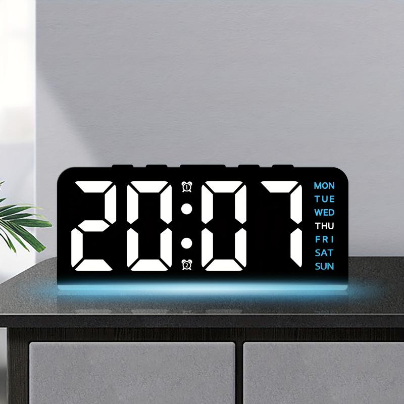 デジタル LED 目覚まし時計 デスクトップ置き時計 ナイト - Resin Art Watch のレビューと価格