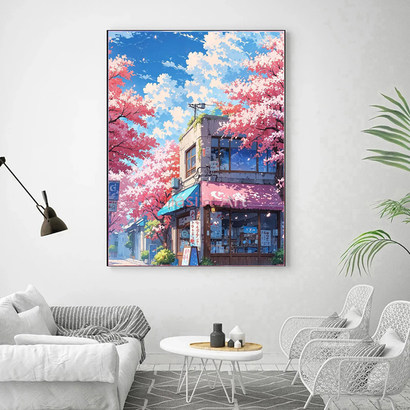 100% DIY 妖精ダストドリル桜ダイヤモンド塗装キットさ - Resin Art Wallpaper のレビューと価格