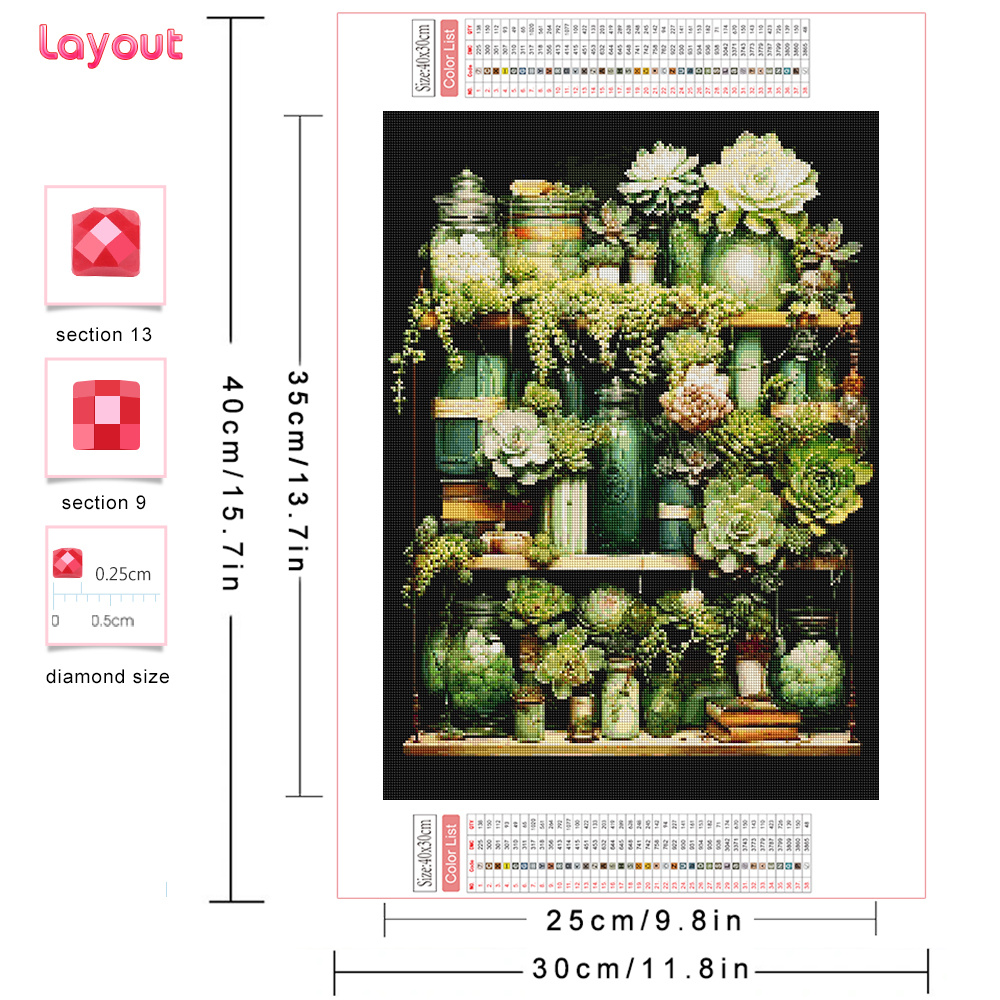 家の装飾のためのDIYダイヤモンド絵画、花瓶、正方形と円形の - Resin Art Wallpaper のレビューと価格