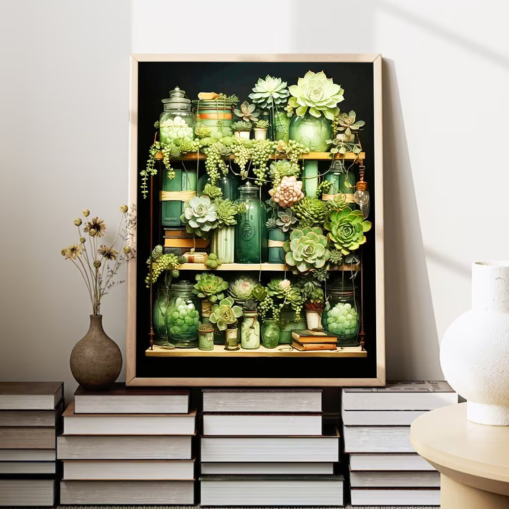 家の装飾のためのDIYダイヤモンド絵画、花瓶、正方形と円形の - Resin Art Wallpaper のレビューと価格