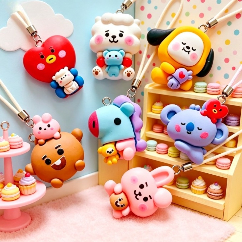 7 個 BT21 樹脂漫画チャーム DIY アクセサリークラ - Resin Art Box のレビューと価格