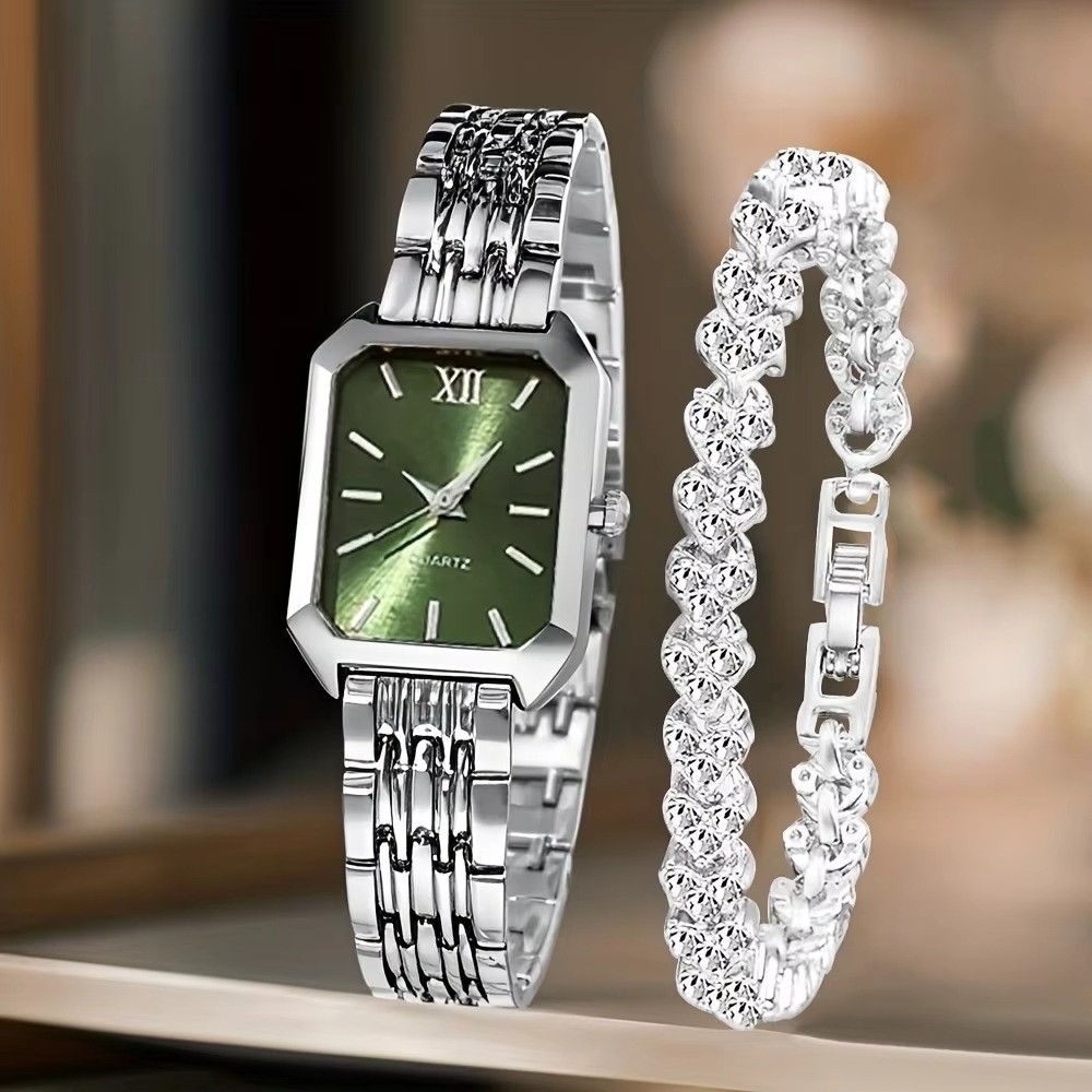 ファッションステンレススチール腕時計ブレスレットセットライン - Resin Art Watch のレビューと価格