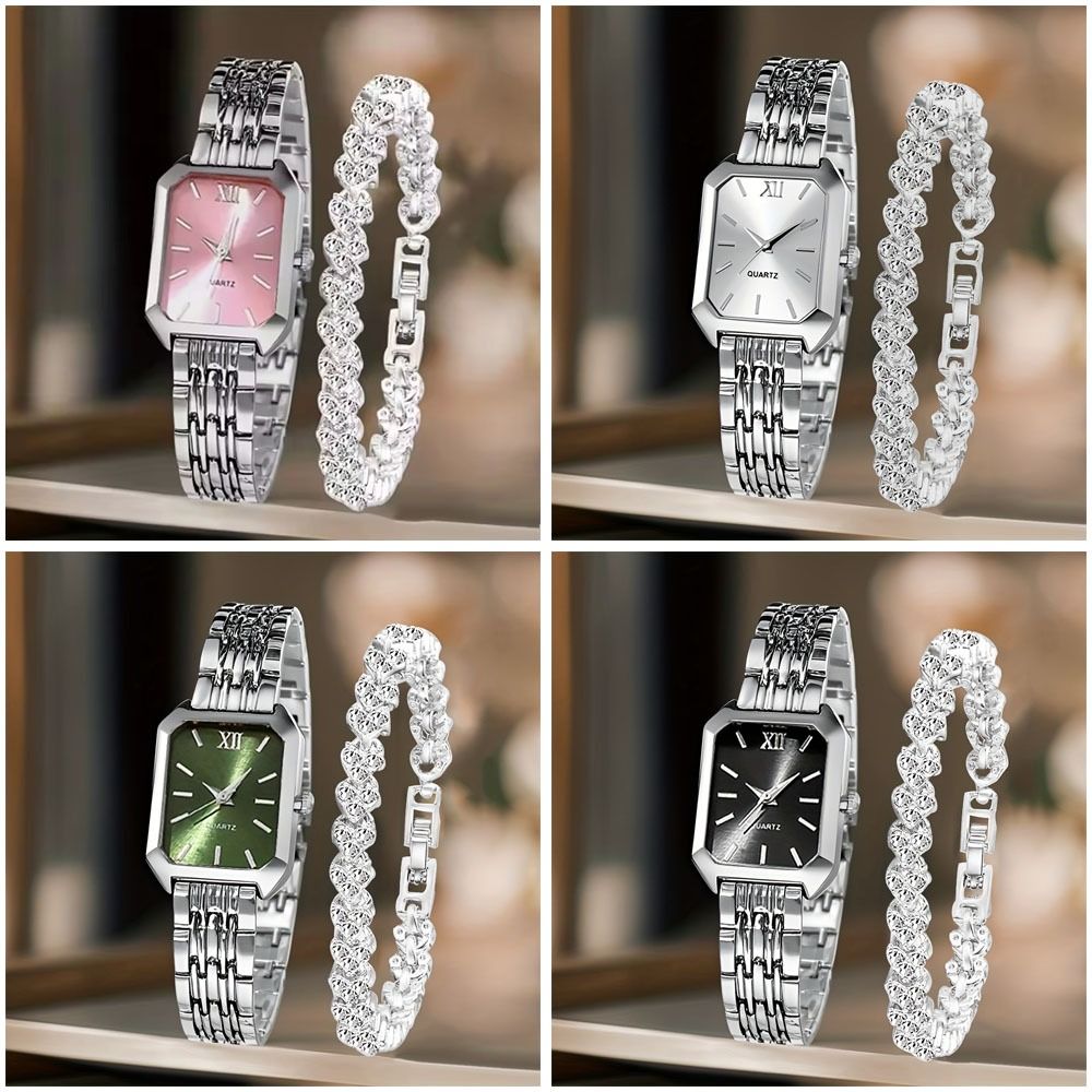 ファッションステンレススチール腕時計ブレスレットセットライン - Resin Art Watch のレビューと価格