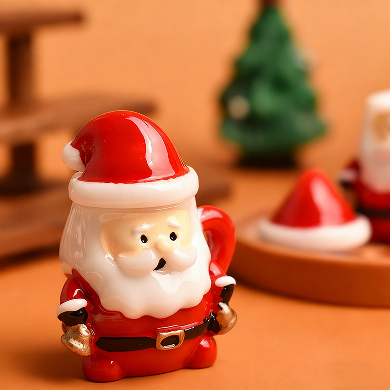 ミニサンタティーカップオーナメント - クリスマス工芸品、妖 - Resin Art Materials のレビューと価格