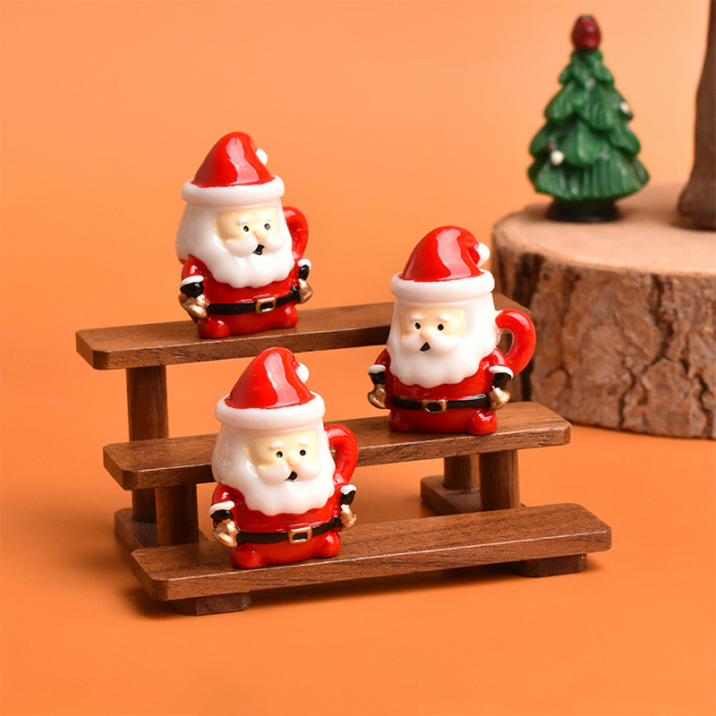 ミニサンタティーカップオーナメント - クリスマス工芸品、妖 - Resin Art Materials のレビューと価格