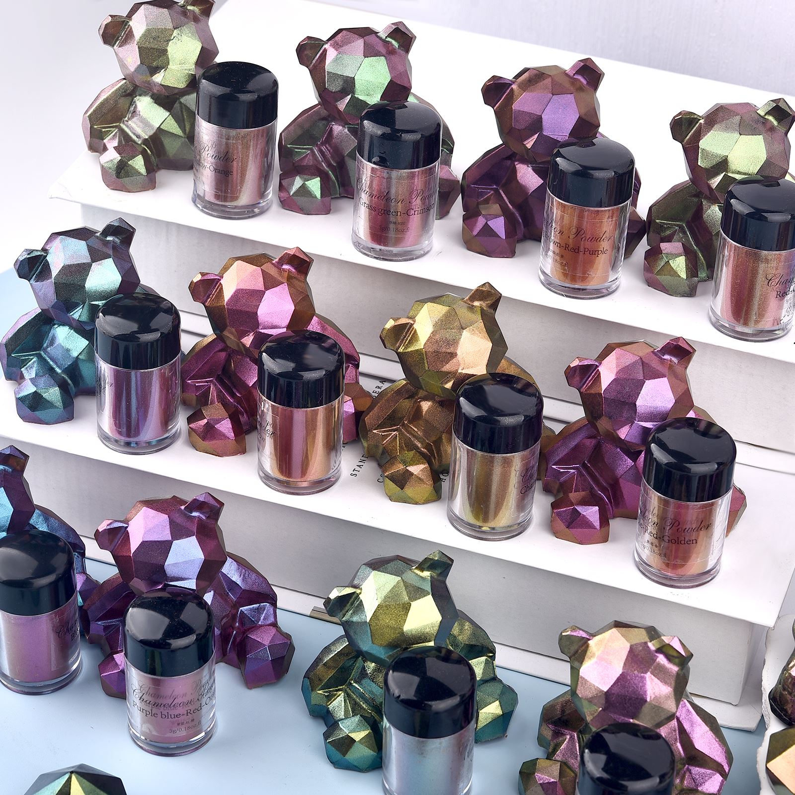 カメレオン樹脂顔料,マジック,変色,真珠光沢,パウダー,ネイ - Glitter Powder Resin のレビューと価格