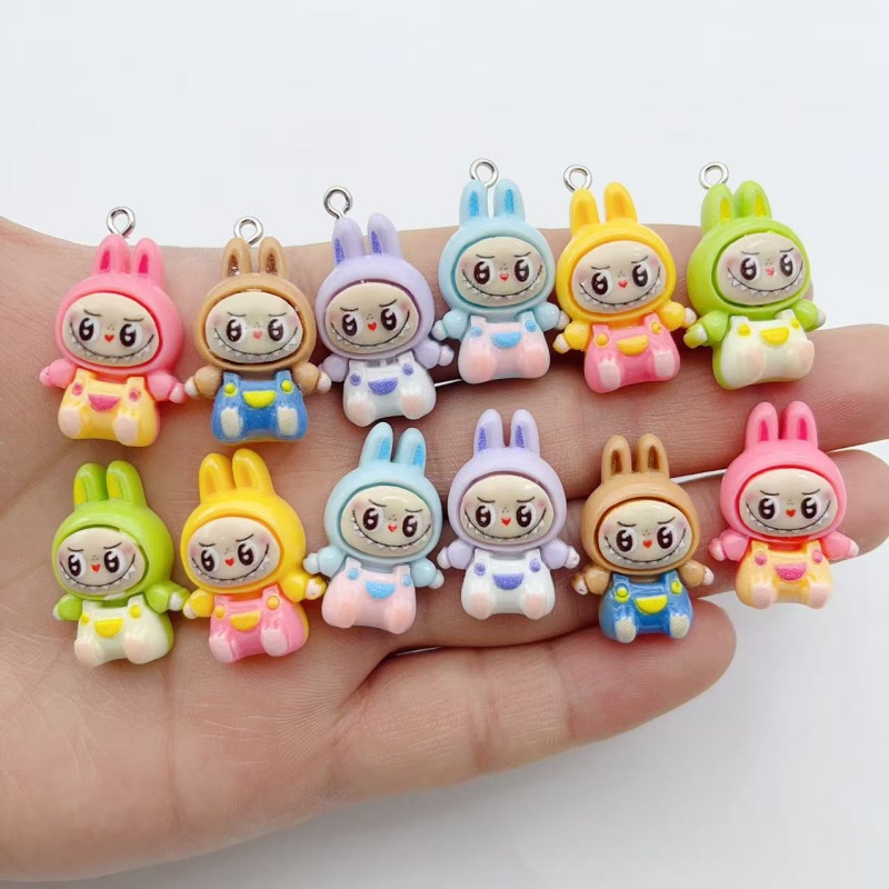 10 個かわいいウサギイチゴハウス樹脂チャーム素敵な漫画の動 - Resin Art Box のレビューと価格