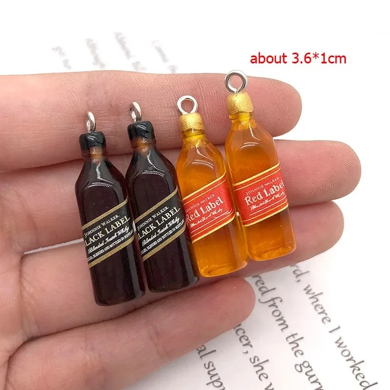 10 個小さなワインバーボトル樹脂チャーム DIY イヤリン - Resin Art Box のレビューと価格