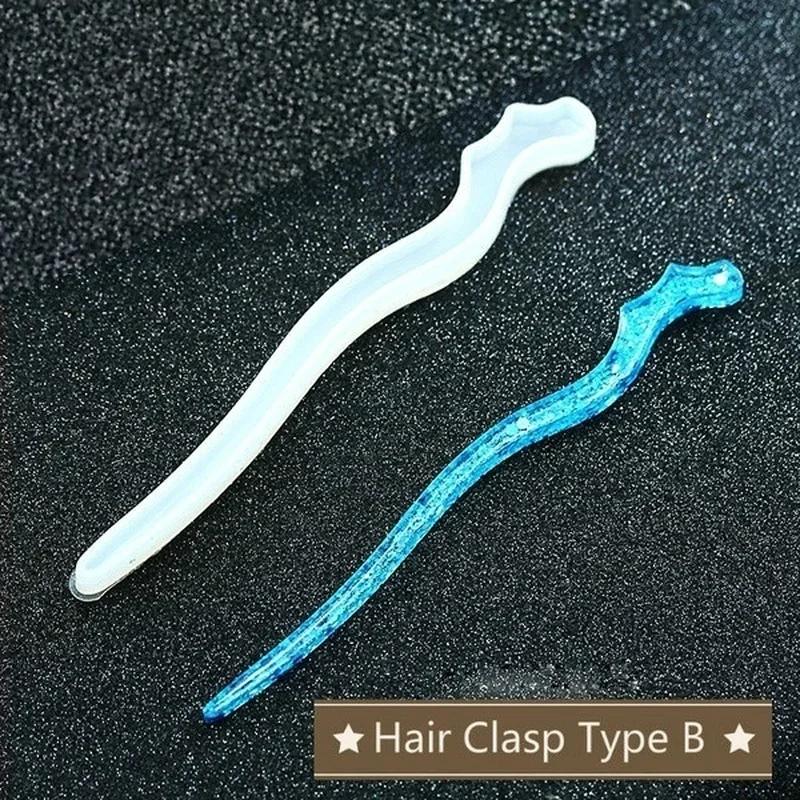 新しい透明ヘアピンシリコーン特殊金型樹脂 DIY ヘアジュエ - Resin Art Box のレビューと価格