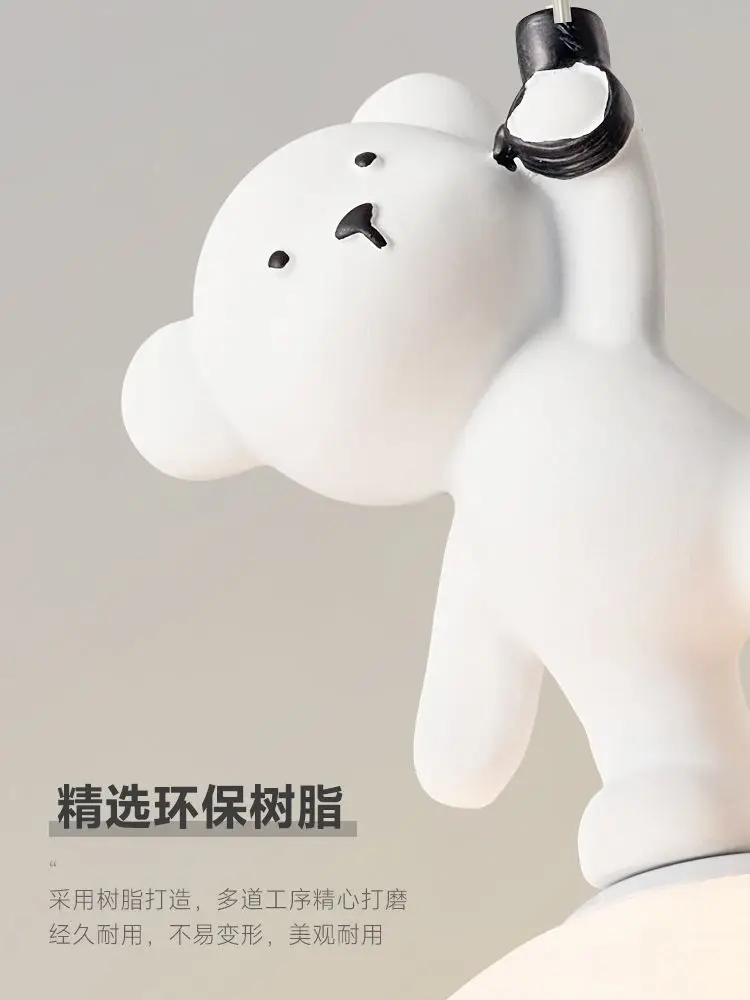 クマランプ漫画保育園ベッドサイドペンダント樹脂子供の寝室吊り - Resin Art Hanging のレビューと価格