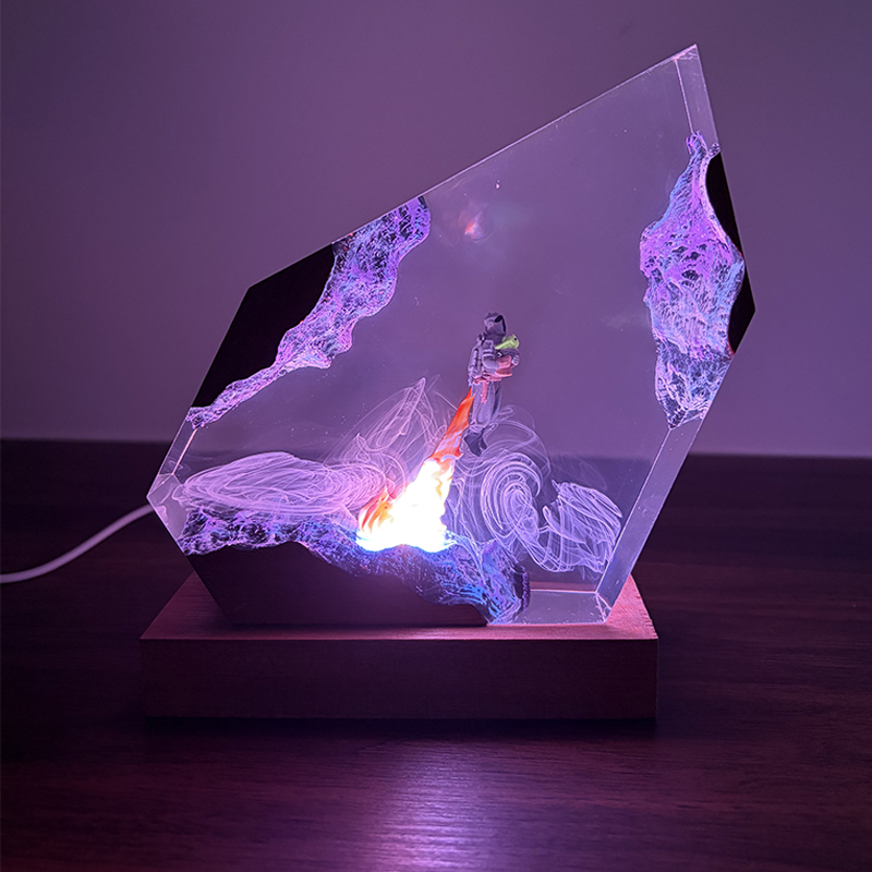 SFアニメフィギュア生物樹脂製テーブルライトクリエイティブア - Resin Art Anime のレビューと価格