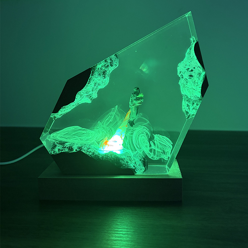 SFアニメフィギュア生物樹脂製テーブルライトクリエイティブア - Resin Art Anime のレビューと価格