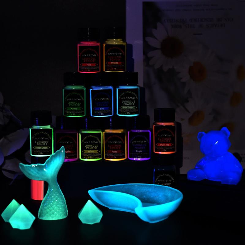 夜光パウダーセット エポキシ樹脂顔料キット 暗闇で光るグリッ - Glitter Powder Resin のレビューと価格