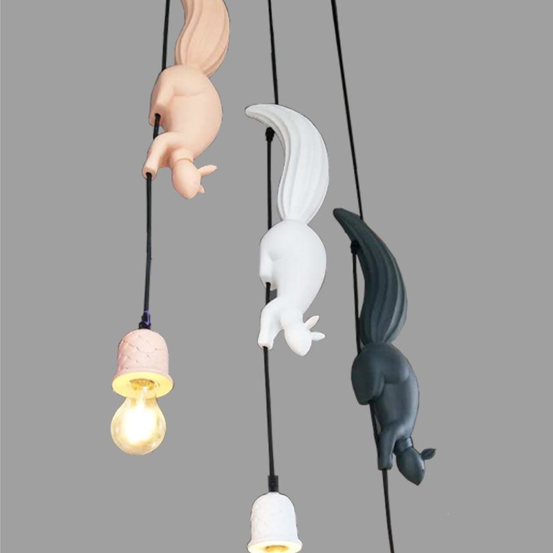 北欧クリエイティブ動物リス樹脂モダンなペンダントライトレスト - Resin Art Hanging のレビューと価格