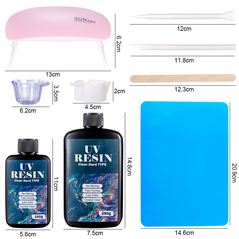 100 グラム/250 グラムクリア UV 樹脂ハードタイプ - Uv Resin Clear Hard のレビューと価格