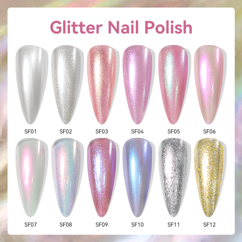 LILYCUTE 7ml 12色 グリッターネイルポリッシュ - Glitter Powder Resin のレビューと価格