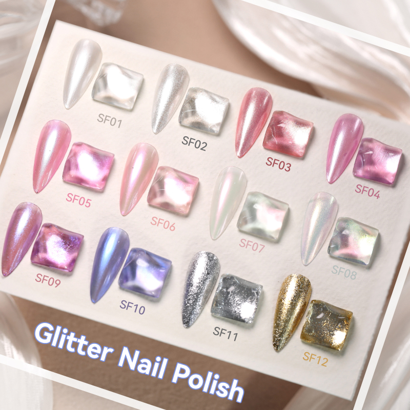 LILYCUTE 7ml 12色 グリッターネイルポリッシュ - Glitter Powder Resin のレビューと価格
